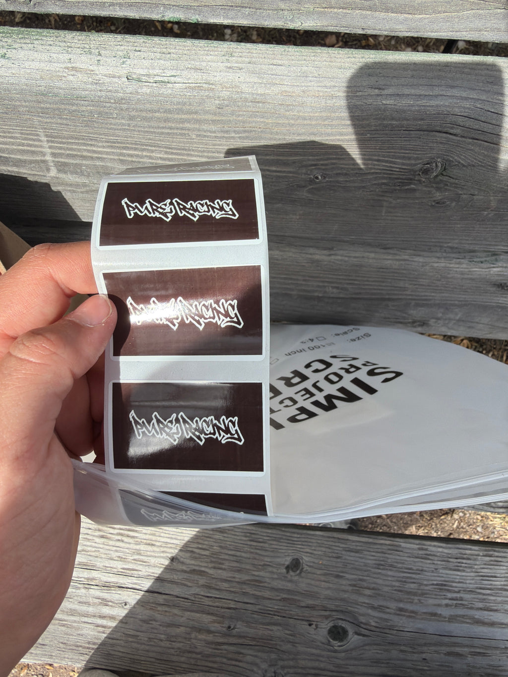 Pure racing high quality stickers