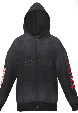 Pure Racing Zip Up Hoodie Sun Faded